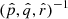 $ (\hat{p}, \hat{q}, \hat{r})^{-1} $