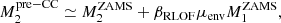 $$ \begin{aligned} M_2^\mathrm{pre-CC} \simeq M_2^\mathrm{ZAMS} + \beta _{\rm RLOF}\mu _{\rm env}M_1^\mathrm{ZAMS} , \end{aligned} $$