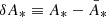 $ \delta A_*\equiv A_*-\bar{A}_* $