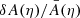 $ \delta A(\eta)/\bar{A}(\eta) $