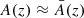 $ A(z)\approx \bar{A}(z) $
