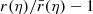 $ r(\eta)/\bar{r}(\eta)-1 $