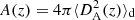 $ A(z)=4\pi\langle{D_{\rm A}^2(z)}\rangle_{\rm d} $
