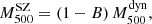 $$ \begin{aligned} M_{500}^\mathrm{SZ} = \left( 1-B \right) M_{500}^\mathrm{dyn}, \end{aligned} $$