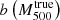 $ b\left(M_{500}^{\mathrm{true}}\right) $
