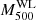 $ M_{500}^{\mathrm{WL}} $