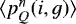 $\langle p_Q^n(i,g)\rangle$