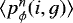 $\langle p_{\phi}^n(i,g)\rangle$