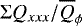 $\Sigma Q_{xxx}/\overline{Q}_{\phi}$