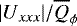 $|U_{xxx}|/\overline{Q}_{\phi}$