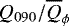 $Q_{090}/\overline{Q}_{\phi}$
