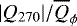 $|Q_{270}|/\overline{Q}_{\phi}$