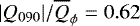 $|Q_{090}|/\overline{Q}_{\phi}=0.62$