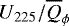 $U_{225}/\overline{Q}_{\phi}$