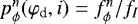 $p^n_{\phi}(\varphi_{\textrm{d}},i) = f^n_{\phi}/f_I$