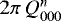 $2\pi\,Q^n_{000}$