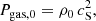 $$ \begin{aligned} P_{\rm gas, 0} = \rho _{0} \, c_{\rm S}^2, \end{aligned} $$
