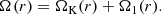 $$ \begin{aligned} \Omega (r) = \Omega _{\rm K}(r) + \Omega _{1}(r). \end{aligned} $$