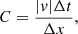 $$ \begin{aligned} C = \frac{|v|\Delta t}{\Delta x}, \end{aligned} $$