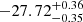 $ -27.72_{-0.35}^{+0.36} $