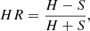 $$ \begin{aligned} HR = \frac{H-S}{H+S}, \end{aligned} $$