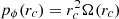 $ p_{\phi}(r_c)=r_c^2 \Omega(r_c) $