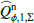 $ \widehat{Q}_{\phi,1,\Sigma}^{\mathrm{n}} $