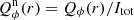 $ Q_\phi^{\rm n}({r})=Q_\phi(r)/I_{\rm tot} $