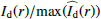 $ I_{\mathrm{d}}(r)/\mathrm{max}(\widehat{I_{\mathrm{d}}}(r)) $