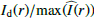 $ I_{\mathrm{d}}(r)/\mathrm{max}(\widehat{I}(r)) $
