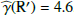 $ \widehat{\gamma}(\mathrm{R}^\prime) =4.6 $
