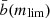 $ \bar{b}(m_{\mathrm{lim}}) $