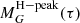 $ M_G^{\rm H-peak}(\tau) $