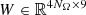 $ W\in\mathbb R^{4N_\Omega\times9} $