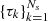 $ \{\tau_k\}_{k=1}^{N_s} $