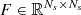 $ F\in\mathbb R^{N_s\times N_s} $