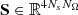 $ \mathbf{S}\in\mathbb R^{4 N_s N_\Omega } $
