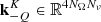 $ \mathbf{k}_{-Q}^K\in\mathbb R^{4N_\Omega N_\nu} $