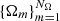 $ \{\mathbf{\Omega}_m\}_{m=1}^{N_\Omega} $