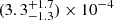 $ (3.3^{+1.7}_{-1.3})\times 10^{-4} $