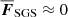 $ \overline{{\boldsymbol{F}}}_{\mathrm{SGS}} \approx 0 $