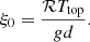 $$ \begin{aligned} \xi _0 = \frac{\mathcal{R}T_{\rm top}}{gd}. \end{aligned} $$