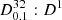 $ D^{32}_{0.1}:D^1 $