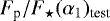 $F_{\textrm{p}}/F_{\star}(\alpha_1)_{\textrm{test}}$