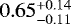 $0.65^{+0.14}_{-0.11}$