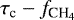 $\tau_{\textrm{c}} - f_{{\textrm{CH}_4}}$