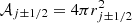 $ \mathcal{A}_{j\pm 1/2} = 4\pi r_{j\pm 1/2}^2 $
