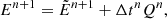 $$ \begin{aligned} E^{n+1} = \tilde{E}^{n+1} + \Delta t^nQ^n, \end{aligned} $$