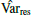$ \widehat{\mathrm{Var}}_{\mathrm{res}} $
