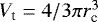 $V_{\textrm{t}}=4/3 \pi r_{\textrm{c}}^3$